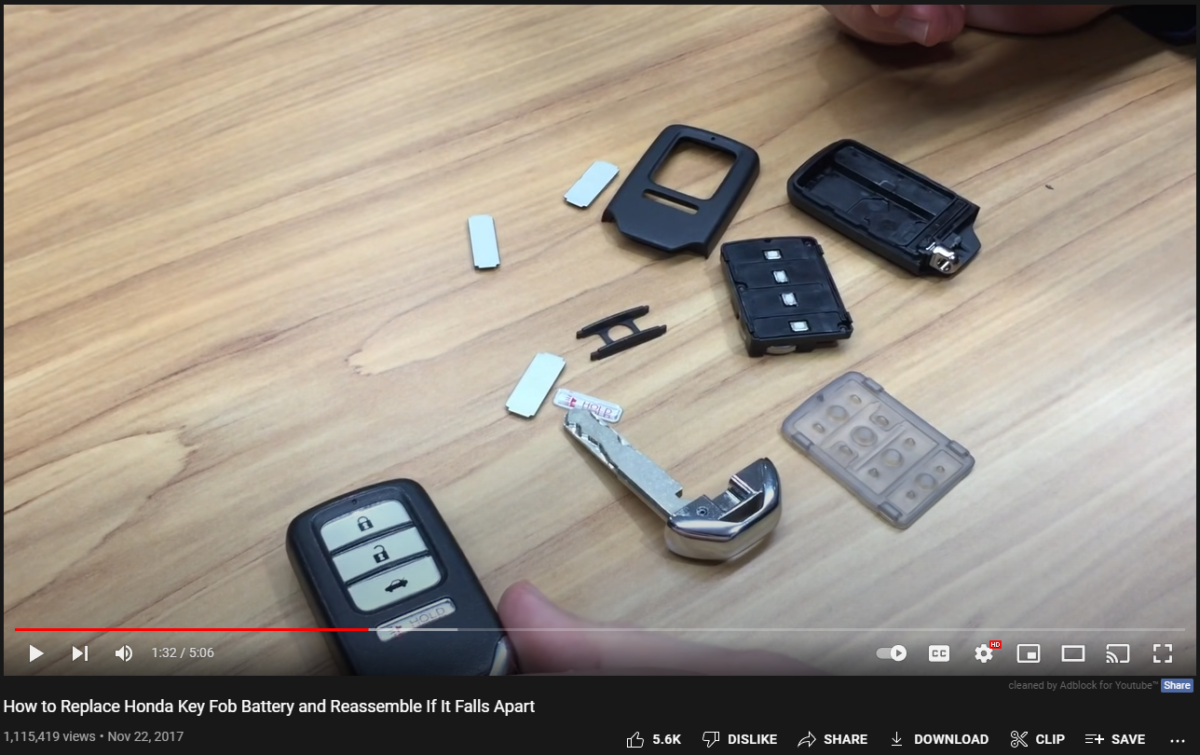 Honda Key Battery Replacements are Gold